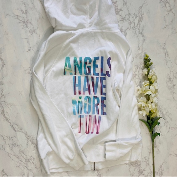 Victoria's Secret Tops - Victorias Secret Angels Have More Fun zip up l